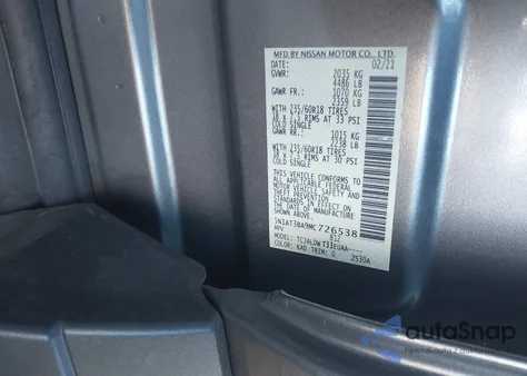 2021 Nissan Rogue Sv Fwd from USA, damaged, VIN 5N1AT3BA9MC726538